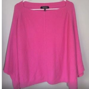 Juicy Couture - Cashmere Poncho 100%, M/L Pink Plush Sweater Oversized